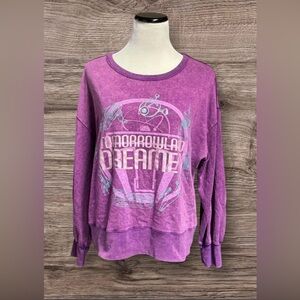 EUC Disney Parks Tomorrowland Dreamer purple sweatshirt